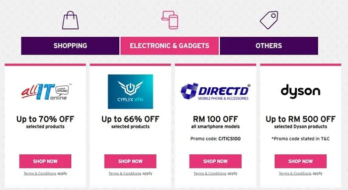 citicybersale electronics