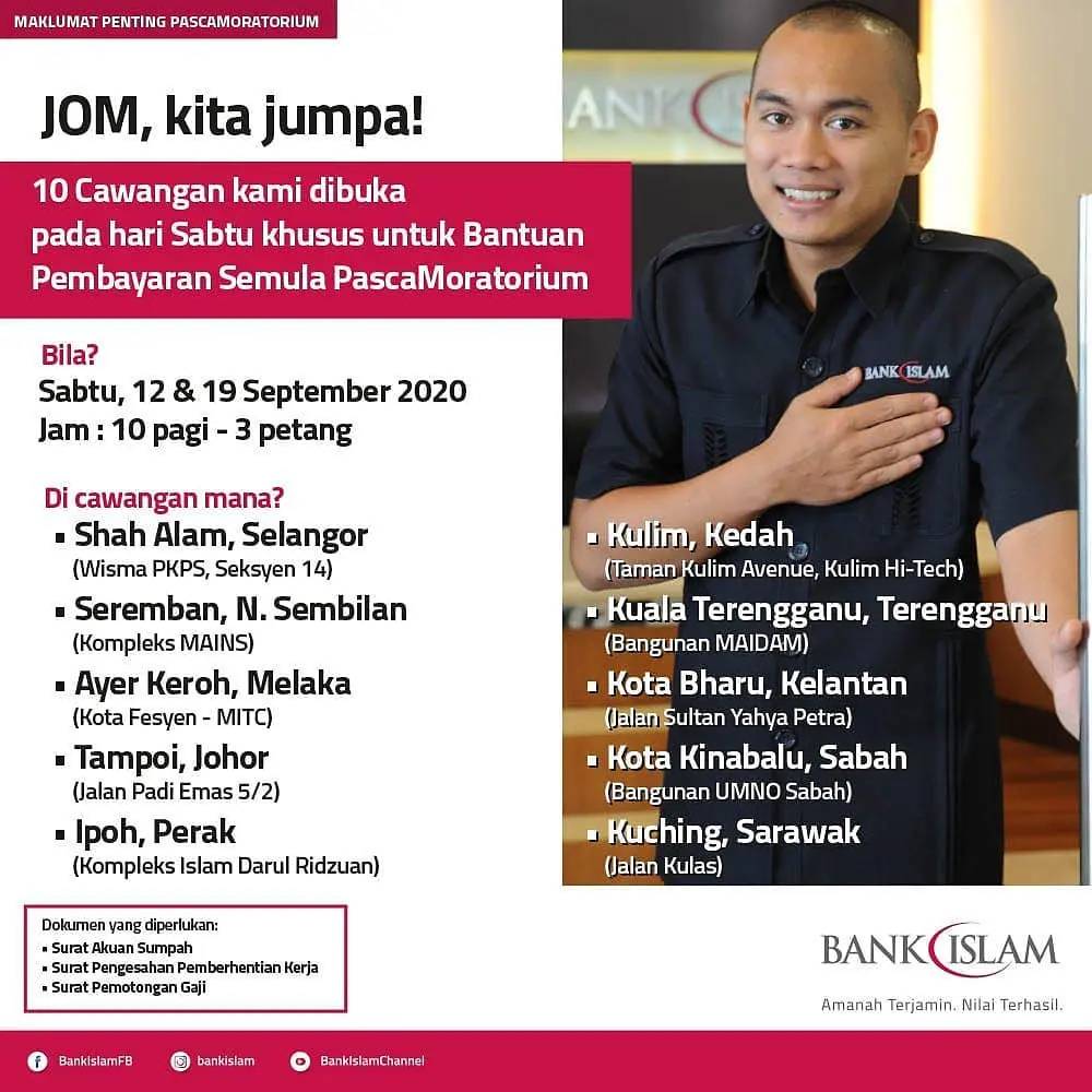 bank islam post-moratorium open days