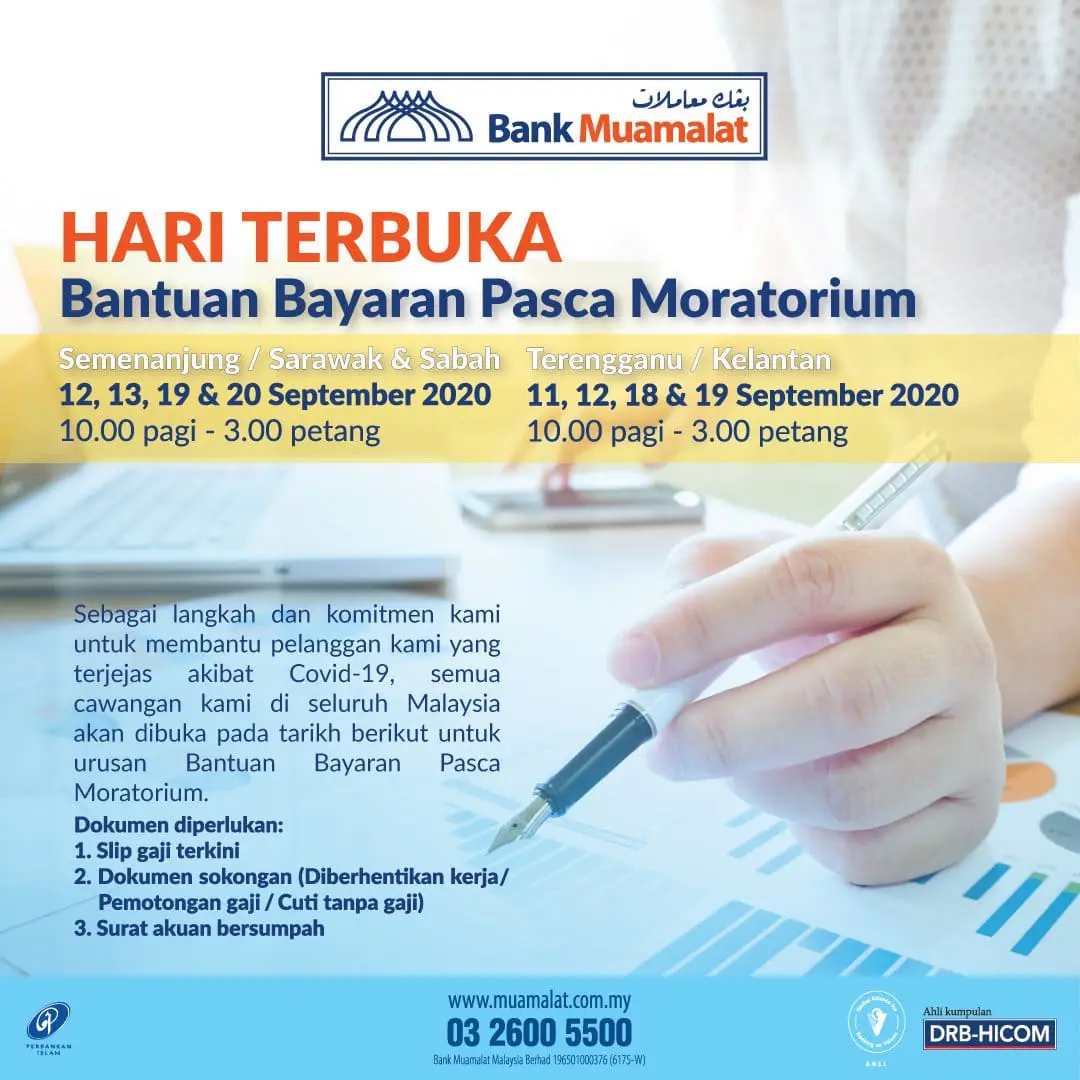 bank muamalat post-moratorium open days