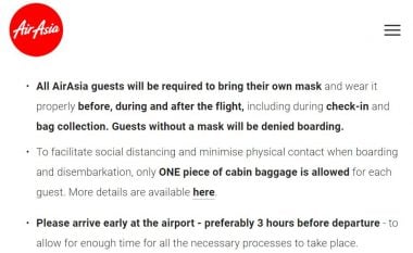 air asia cabin baggage restrictions