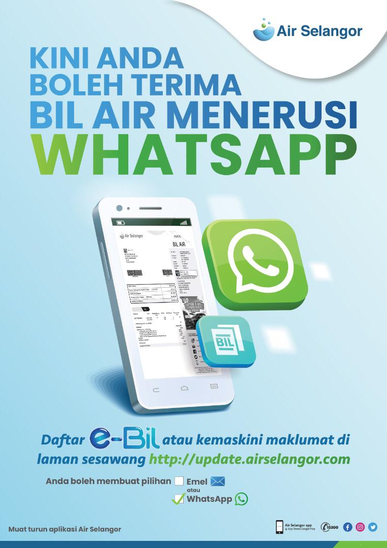 You Can Now Get Your Water Bill From Air Selangor Via Whatsapp