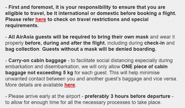 airasia check in baggage rules