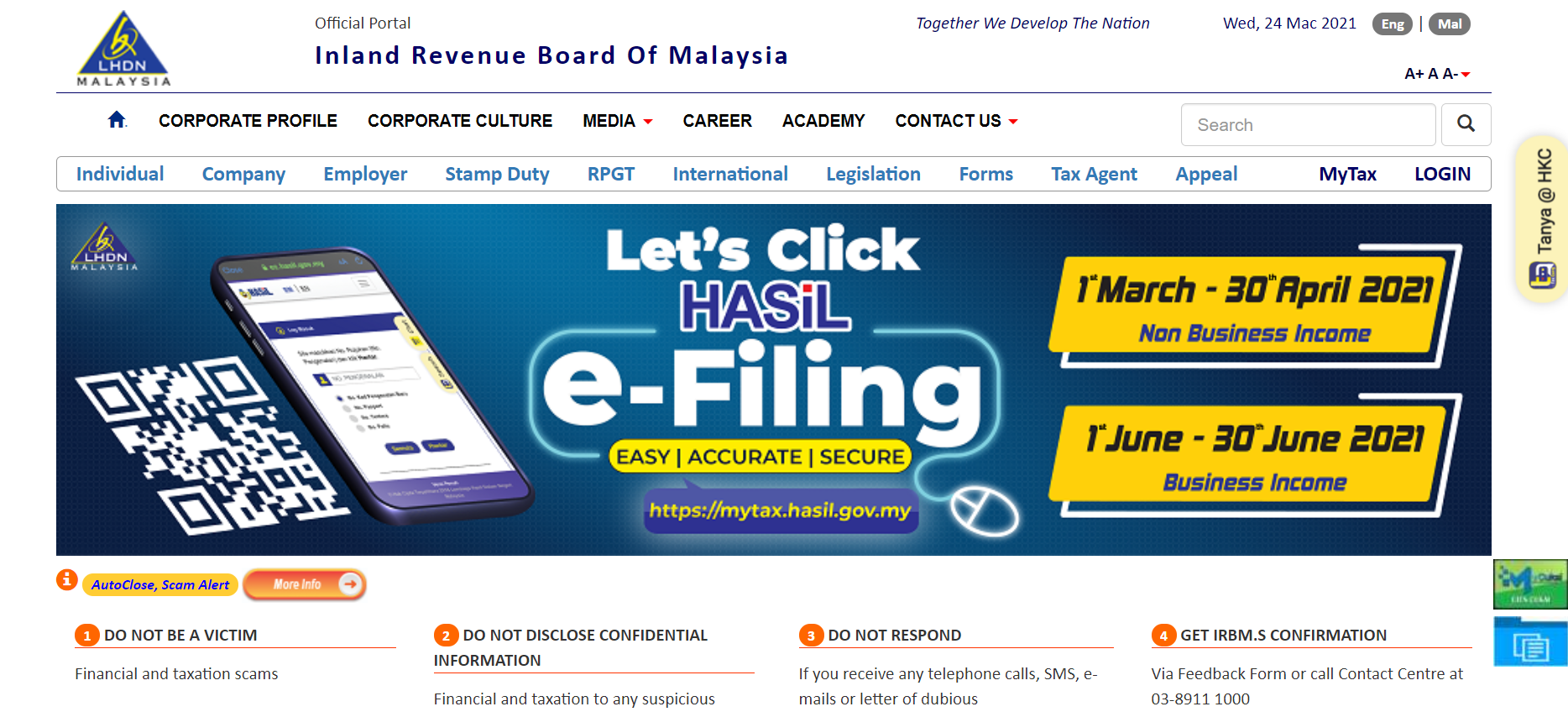 Malaysia Personal Income Tax Guide 2021 Ya 2020