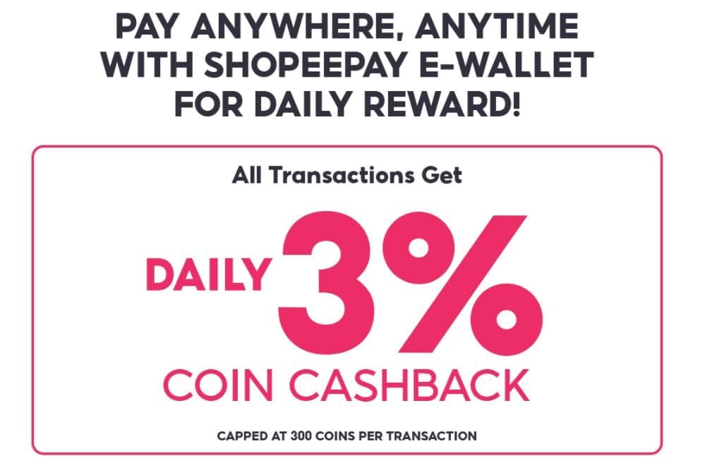 Shopeepay Offers 3 Coins Cashback For All Duitnow Qr Payments