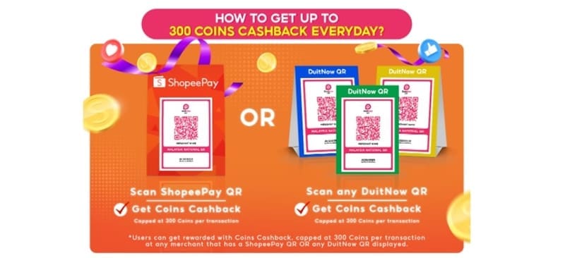 Shopeepay Revises Coins Cashback Campaign For Duitnow Qr Payments
