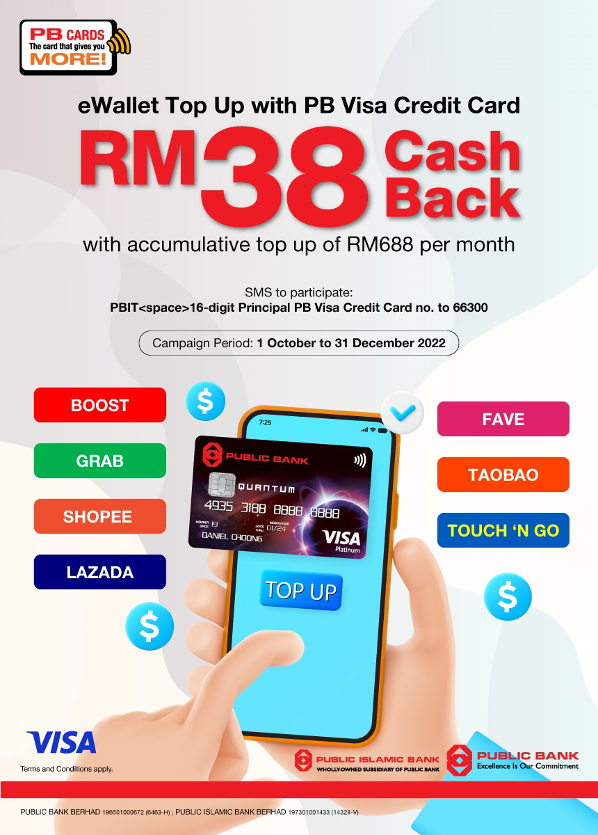 Public Bank’s E-Wallet Reload Campaign Offers RM38 Cashback For Visa ...