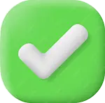 3D Success Tick