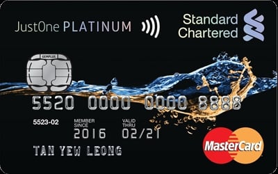 Standard Chartered Justone Platinum Mastercard 15 Cashback For Petrol And Utilities