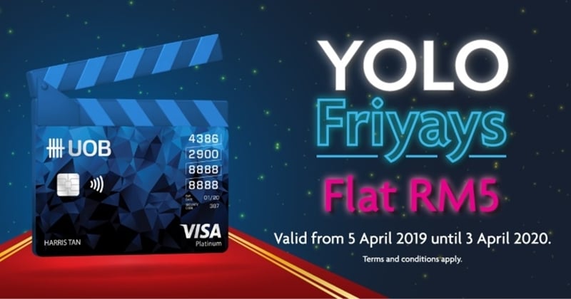 Enjoy Flat RM5 GSC Movie Tickets With UOB YOLO Friyays Promotion