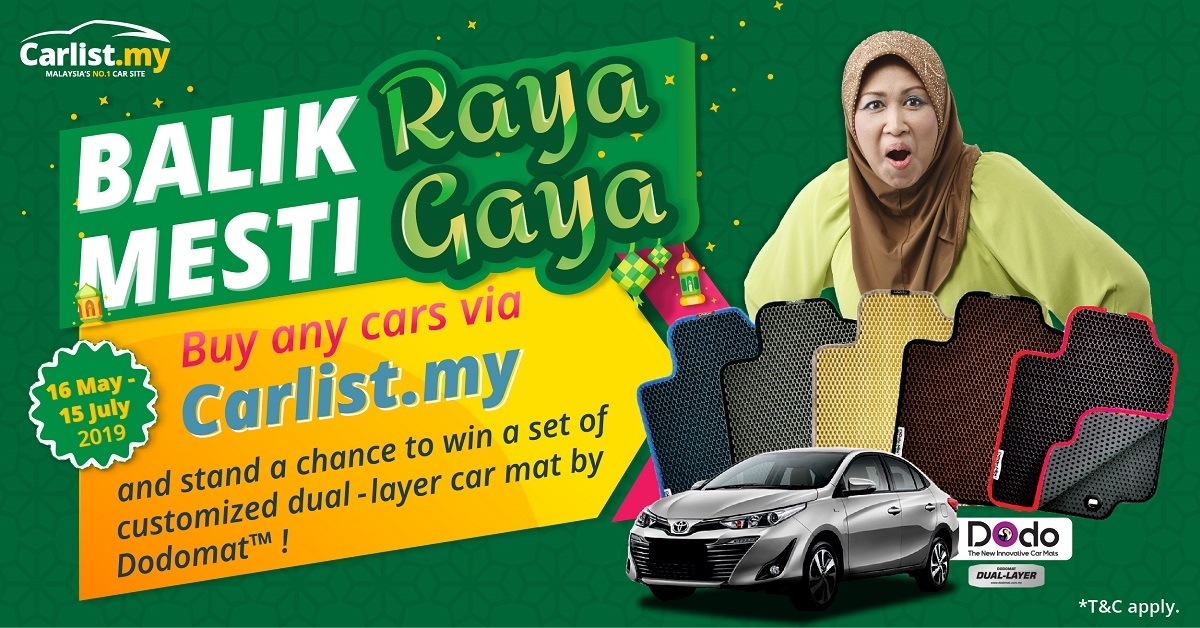 Win A Dodomat Car Mat With The Carlist.my "Balik Raya Mesti Gaya" Contest