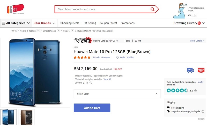 Huawei Mate 10 Pro Receives Price Reduction Now Rm400 Less