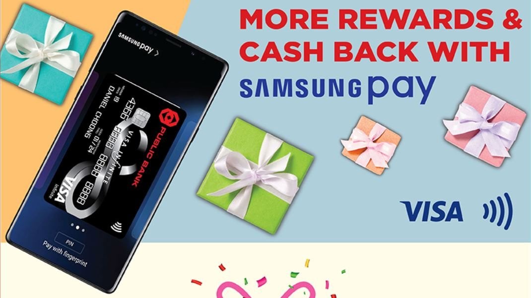 Get RM5 Cashback For Visa Contactless and Samsung Pay Transactions With Your Public Bank Card