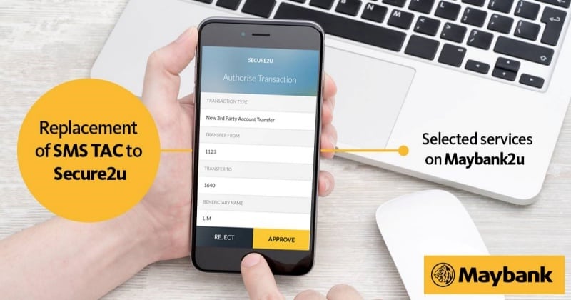 Maybank Will Be Replacing SMS TAC With Secure2u From December 2018