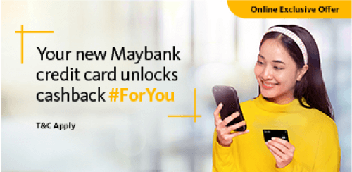 Maybank Online Exclusive Cashback Offer