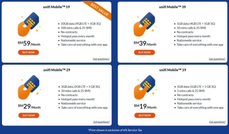 Unifi Mobile Announces New Postpaid Plans From RM19 A Month