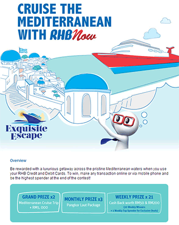 Win a trip to the Mediterranean with RHB credit cards